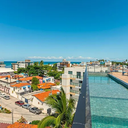 50m das Piscinas Naturais Apto 9,8 no Centro com Varanda Privativa-3